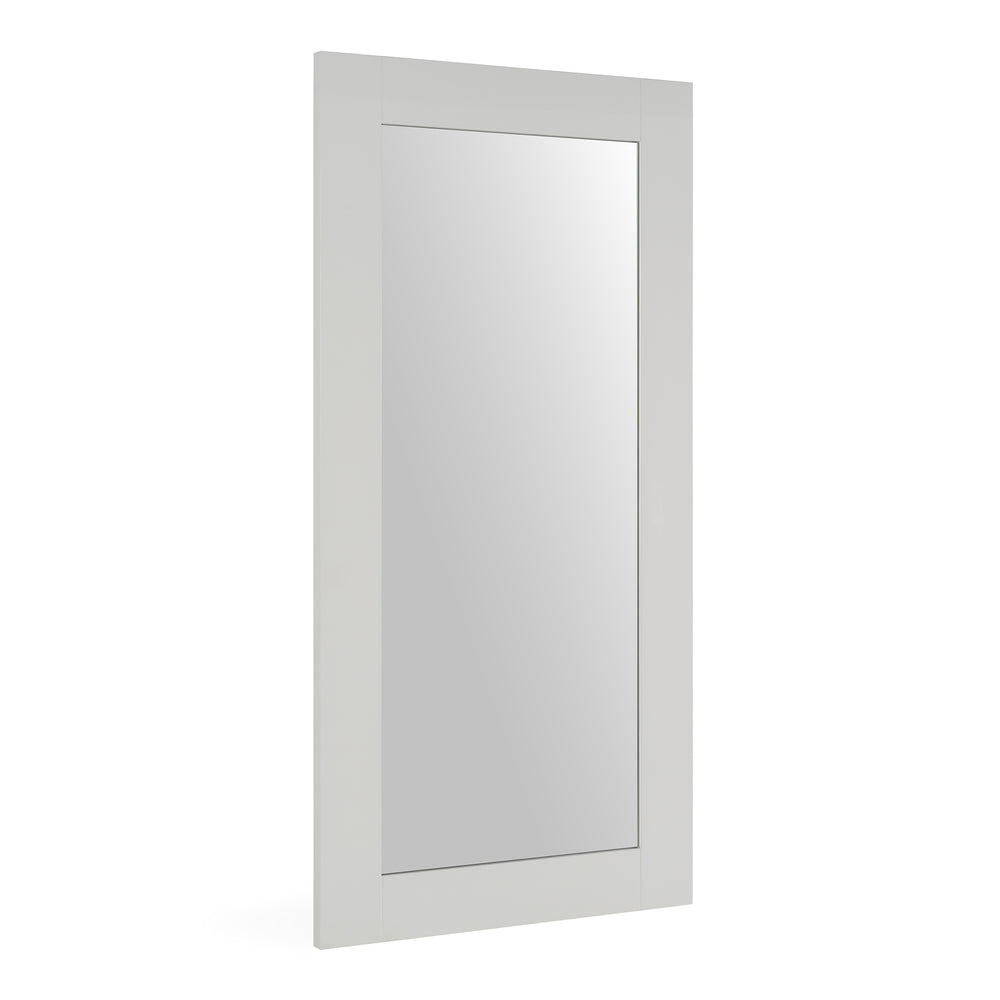 Beth - Modern White Floor Mirror - View 2
