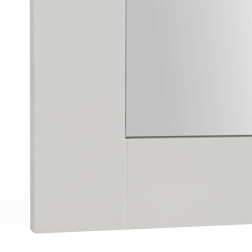 Beth - Modern White Floor Mirror - View 3