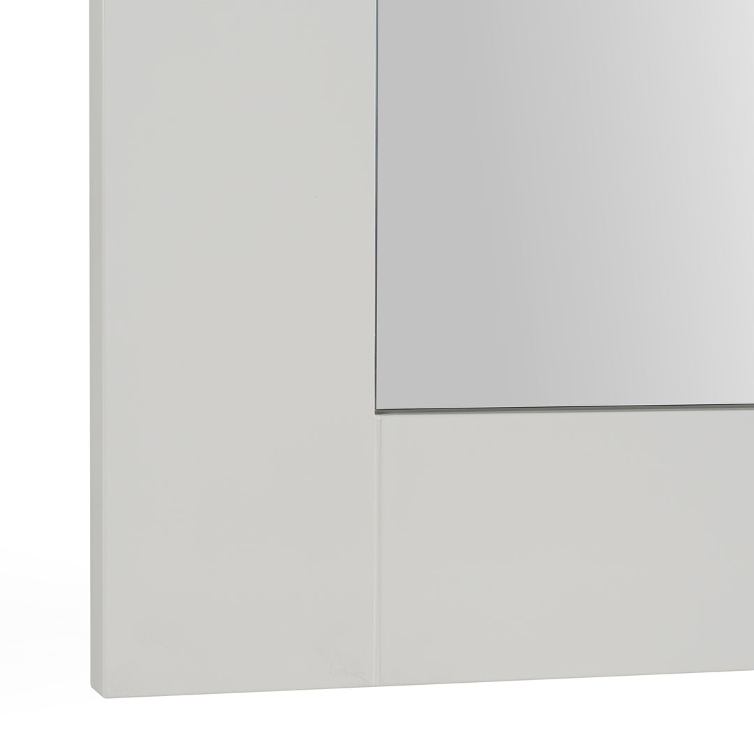 Beth - Modern White Floor Mirror