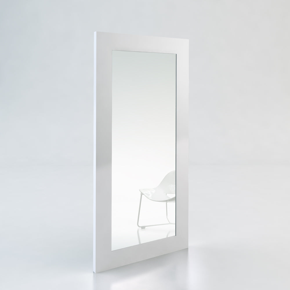 Beth - Modern White Floor Mirror