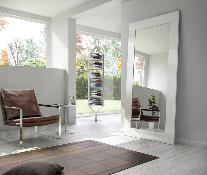 Beth - Modern White Floor Mirror