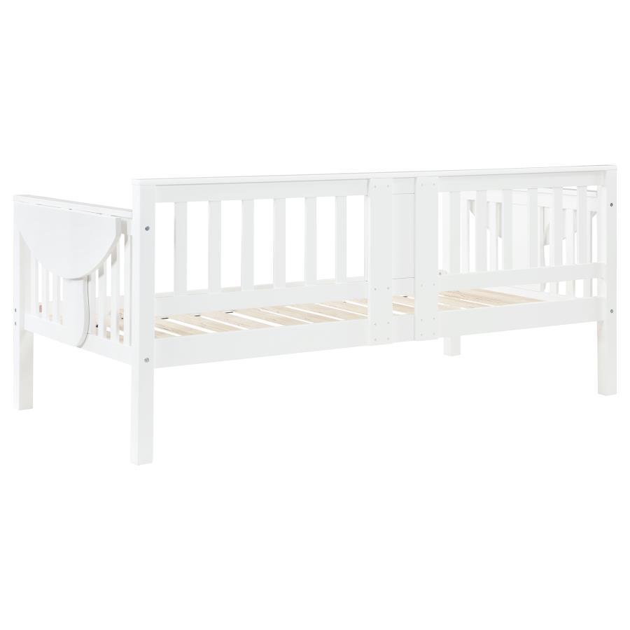 Bethany - Wood Twin Daybed With Drop - Down Tables - White DayBed modern furniture Contempo Furniture
