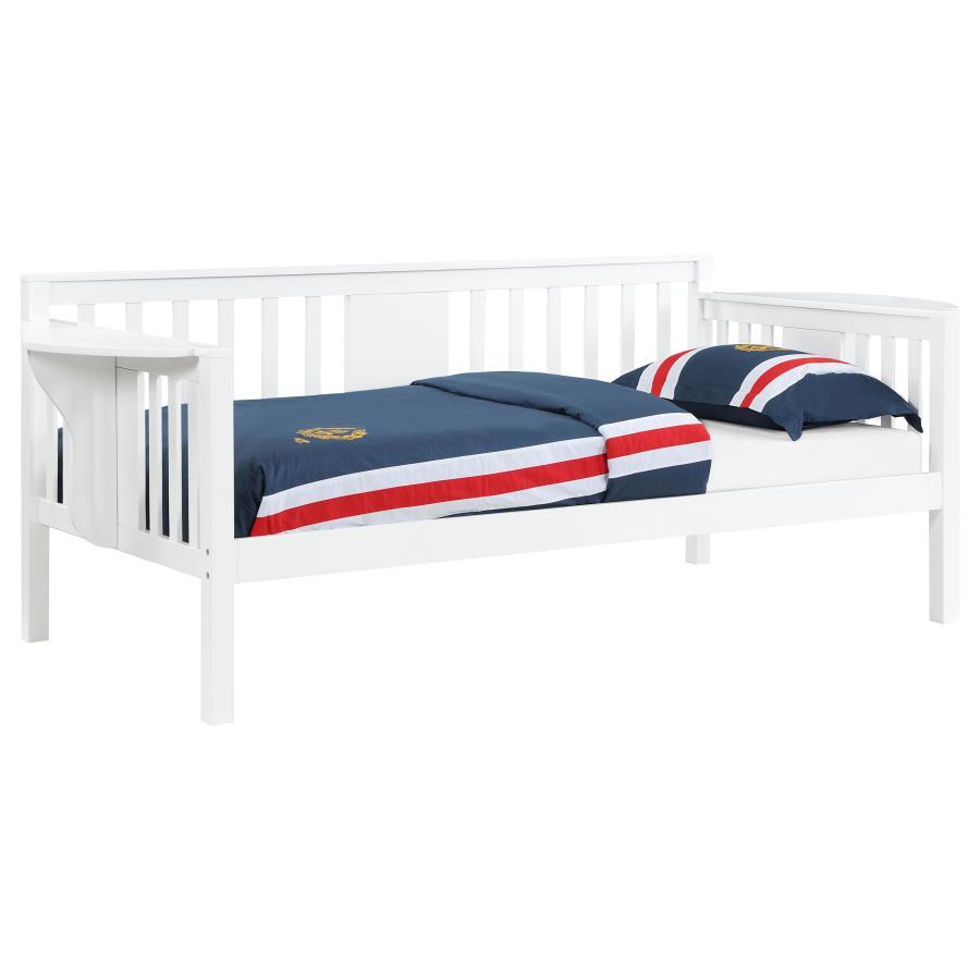 Bethany - Wood Twin Daybed With Drop - Down Tables - White DayBed modern furniture Contempo Furniture