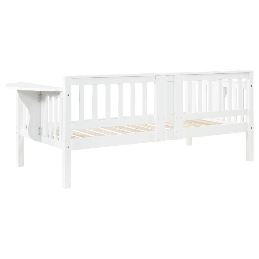 Bethany - Wood Twin Daybed With Drop - Down Tables - White DayBed modern furniture Contempo Furniture