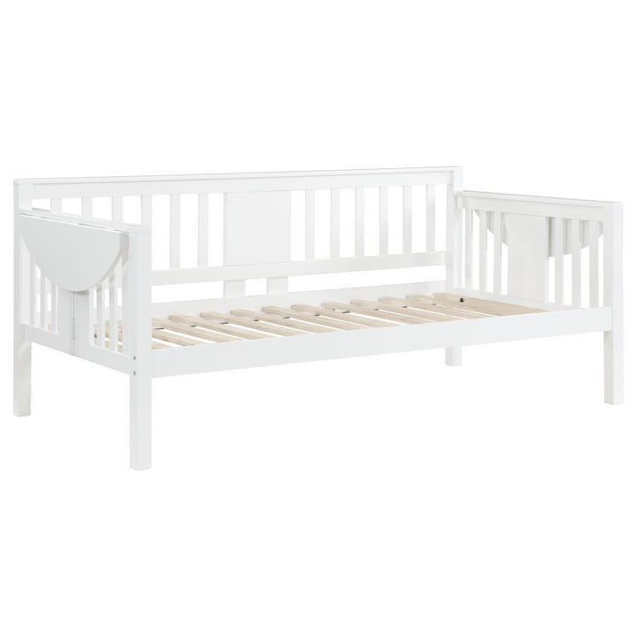 Bethany - Wood Twin Daybed With Drop - Down Tables - White DayBed modern furniture Contempo Furniture