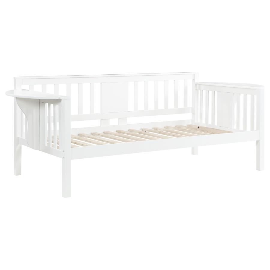 Bethany - Wood Twin Daybed With Drop - Down Tables - White DayBed modern furniture Contempo Furniture