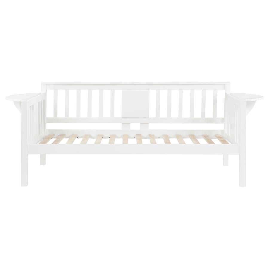 Bethany - Wood Twin Daybed With Drop - Down Tables - White DayBed modern furniture Contempo Furniture