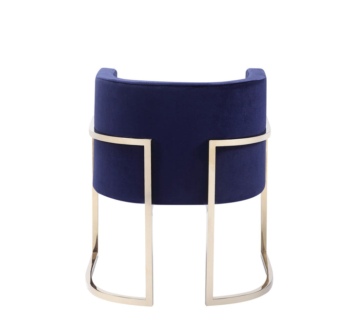 Betsy  Modern Navy Blue Velvet + Gold Kids Chair