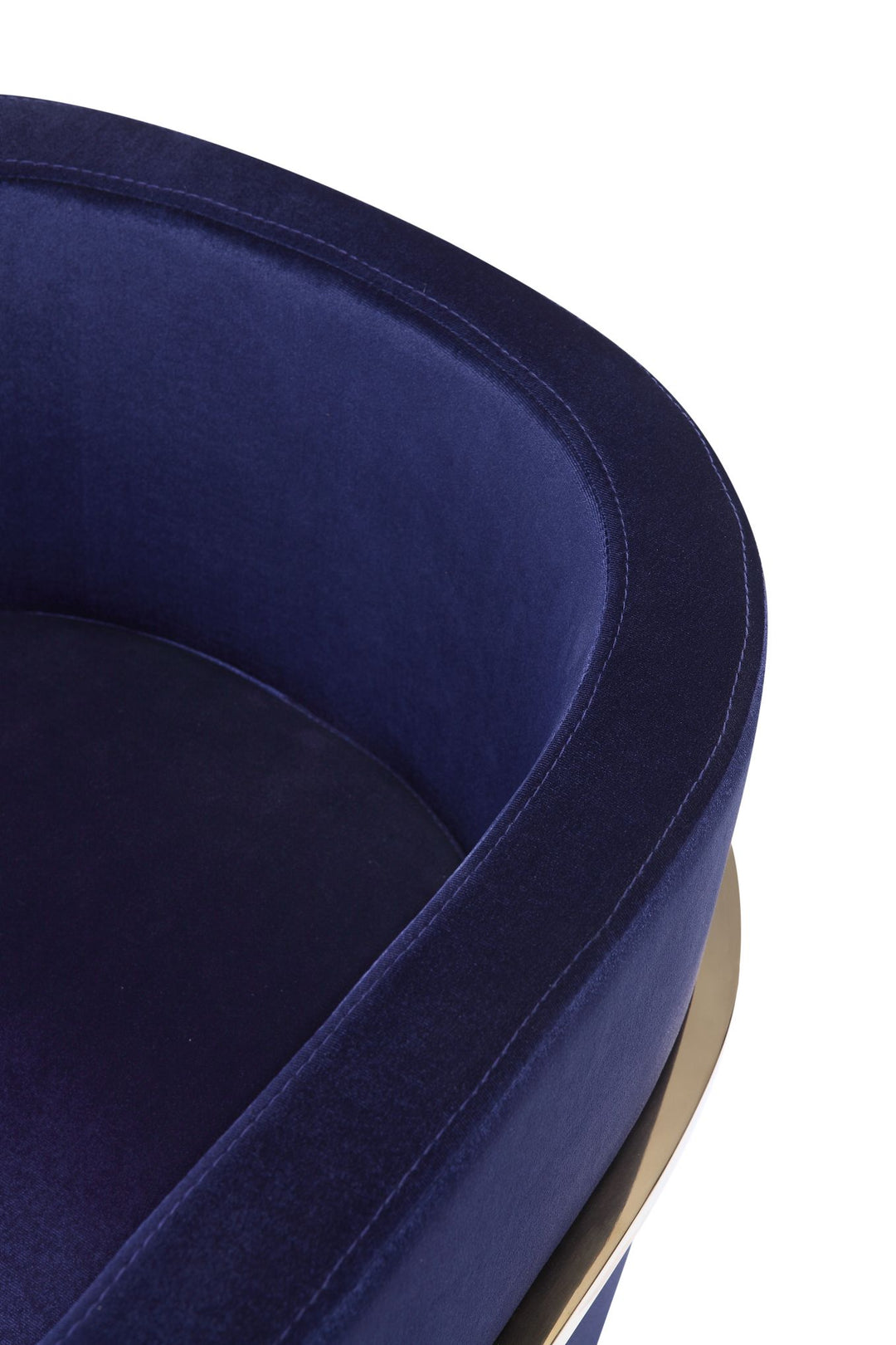 Betsy  Modern Navy Blue Velvet + Gold Kids Chair
