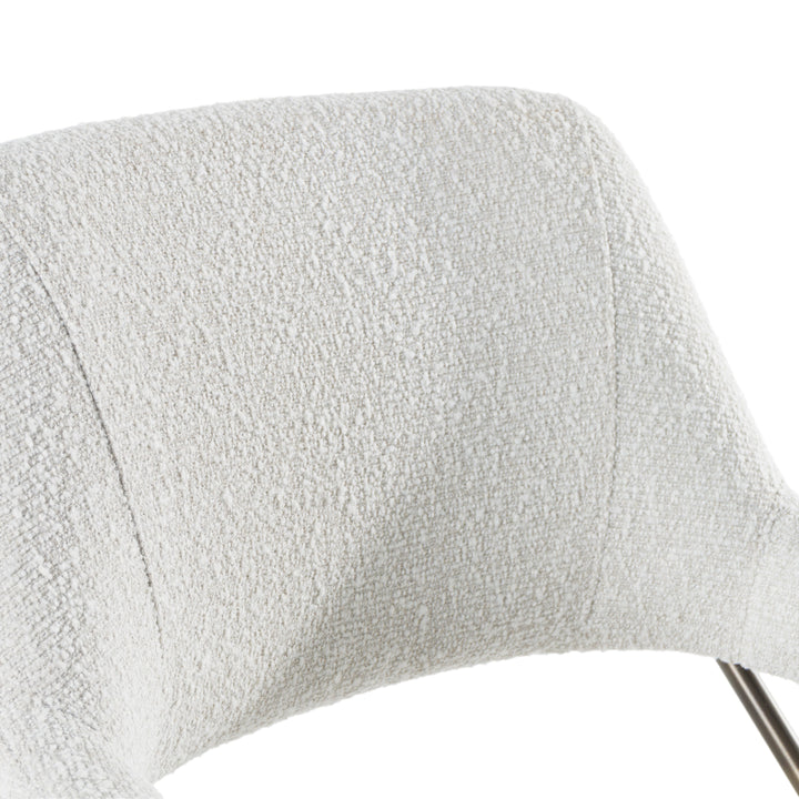 Betty - Modern Off-White Fabric + Bronze Dining Chair
