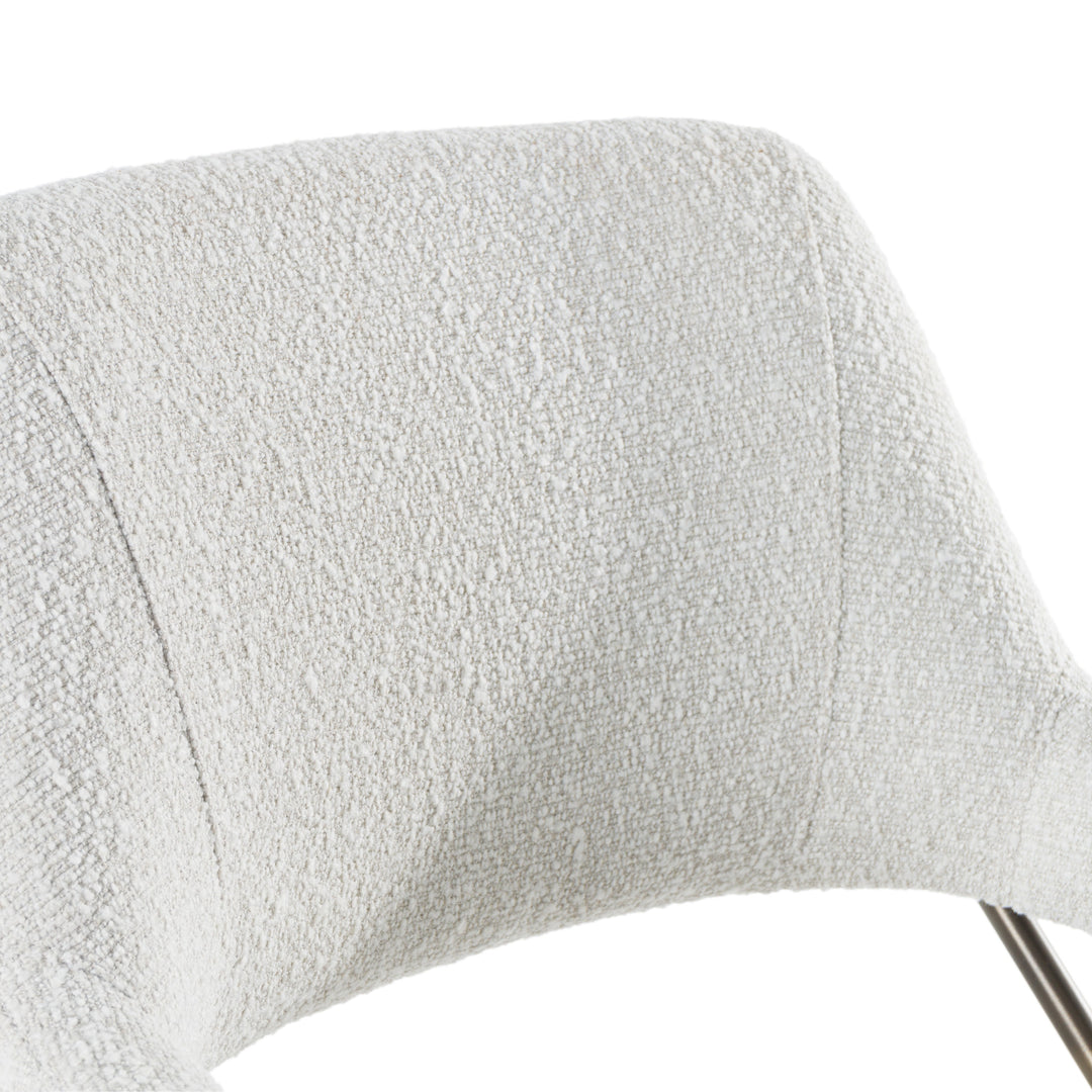 Betty - Modern Off-White Fabric + Bronze Dining Chair