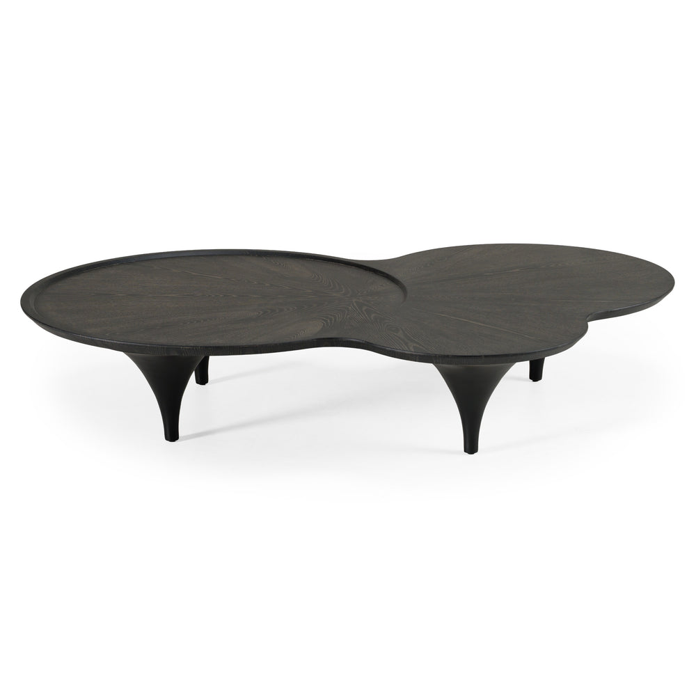 Beulah - Modern Free Form Black Ash Coffee Table
