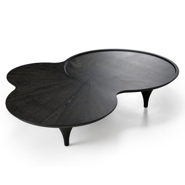 Beulah - Modern Free Form Black Ash Coffee Table