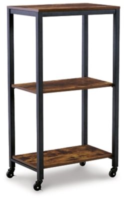 Bevinfield Bar Cart - Dark Brown Bar Cart modern furniture Contempo Furniture
