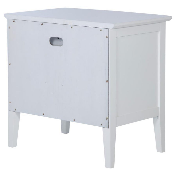 Bexhill - 1 - Drawer Nightstand Bedside Table - White Accent Nightstand modern furniture Contempo Furniture