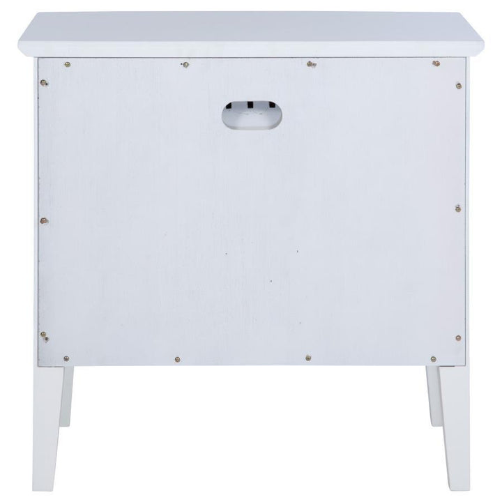 Bexhill - 1 - Drawer Nightstand Bedside Table - White Accent Nightstand modern furniture Contempo Furniture