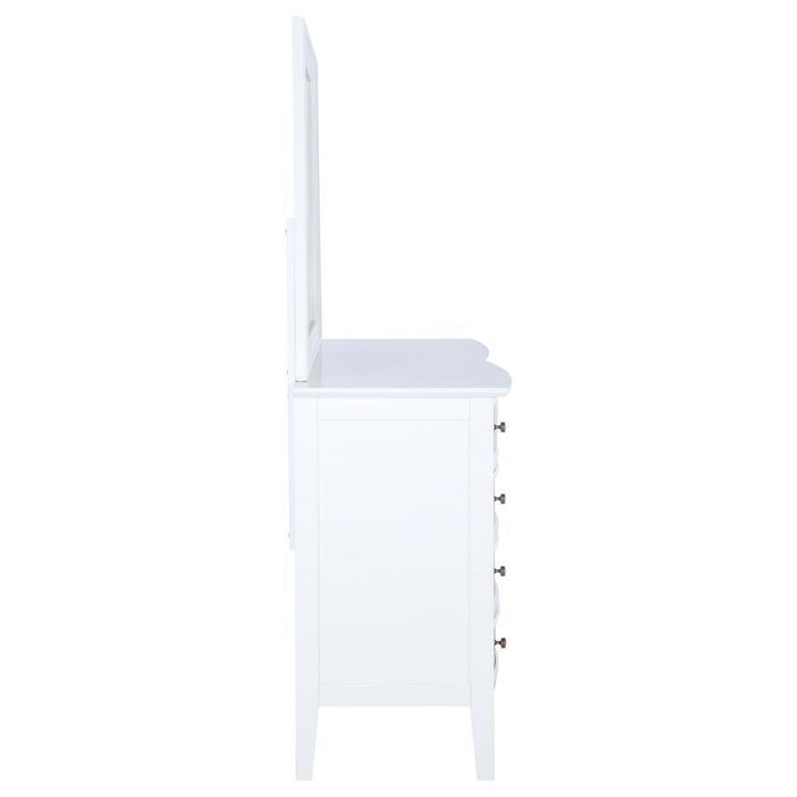 Bexhill - 10 - Drawer Dresser And Mirror - White Dresser &amp; Mirror modern furniture Contempo Furniture