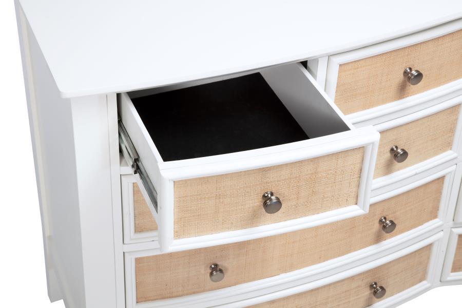 Bexhill - 10 - Drawer Dresser And Mirror - White Dresser & Mirror modern furniture Contempo Furniture