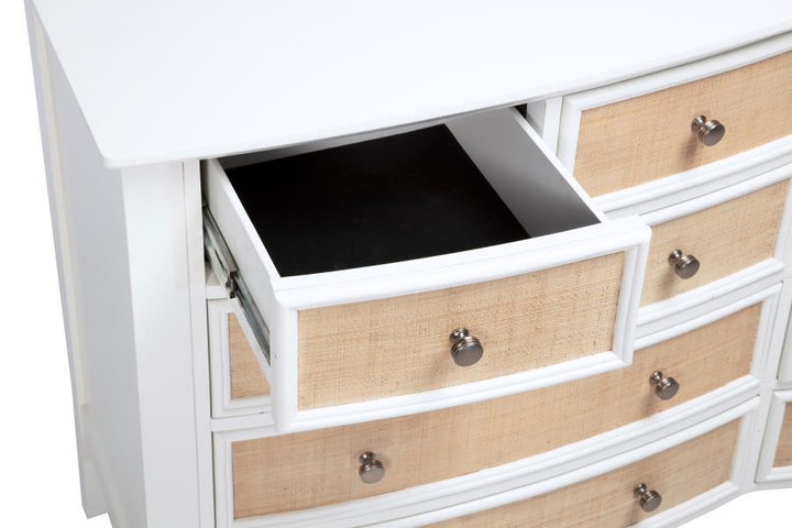 Bexhill - 10 - Drawer Dresser And Mirror - White Dresser &amp; Mirror modern furniture Contempo Furniture