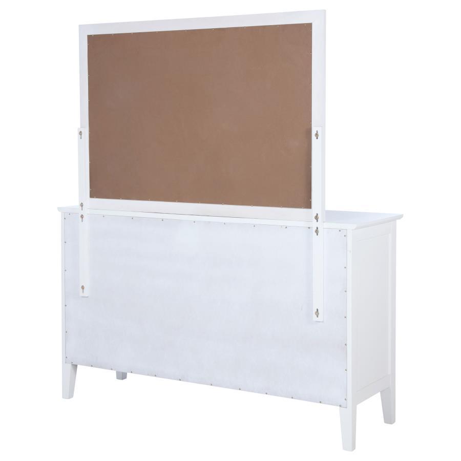 Bexhill - 10 - Drawer Dresser And Mirror - White Dresser & Mirror modern furniture Contempo Furniture