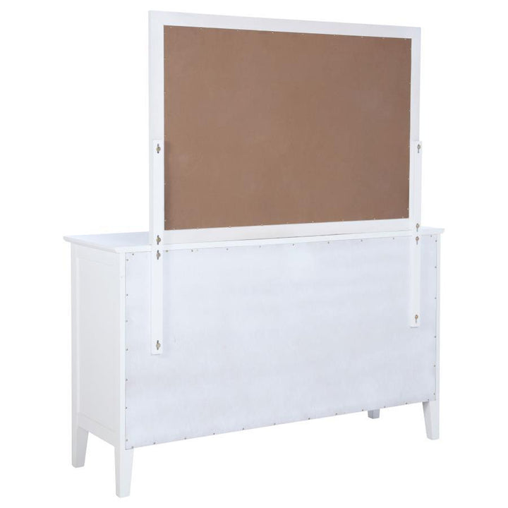 Bexhill - 10 - Drawer Dresser And Mirror - White Dresser &amp; Mirror modern furniture Contempo Furniture