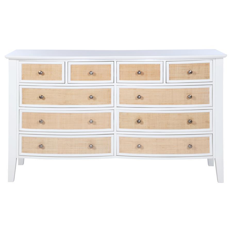 Bexhill - 10 - Drawer Dresser Cabinet - White Dressers modern furniture Contempo Furniture