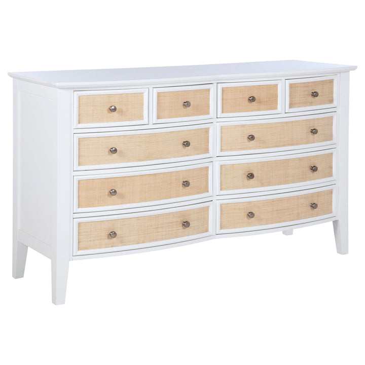 Bexhill - 10 - Drawer Dresser Cabinet - White Dressers modern furniture Contempo Furniture