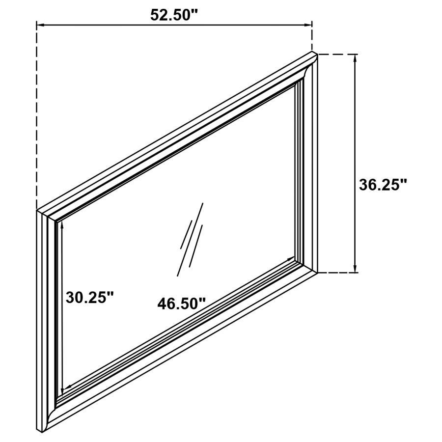Bexhill - Dresser Mirror - White Mirror modern furniture Contempo Furniture