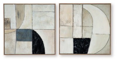 Bexlen Wall Art (Set of 2) - Beige Canvas Art Set modern furniture Contempo Furniture
