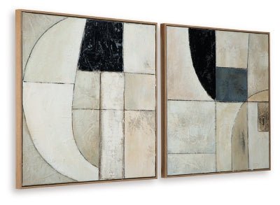 Bexlen Wall Art (Set of 2) - Beige Canvas Art Set modern furniture Contempo Furniture