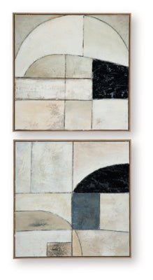 Bexlen Wall Art (Set of 2) - Beige Canvas Art Set modern furniture Contempo Furniture