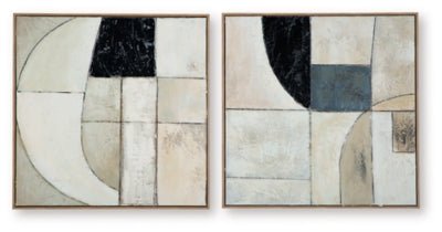 Bexlen Wall Art (Set of 2) - Beige Canvas Art Set modern furniture Contempo Furniture