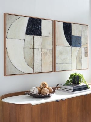 Bexlen Wall Art (Set of 2) - Beige Canvas Art Set modern furniture Contempo Furniture