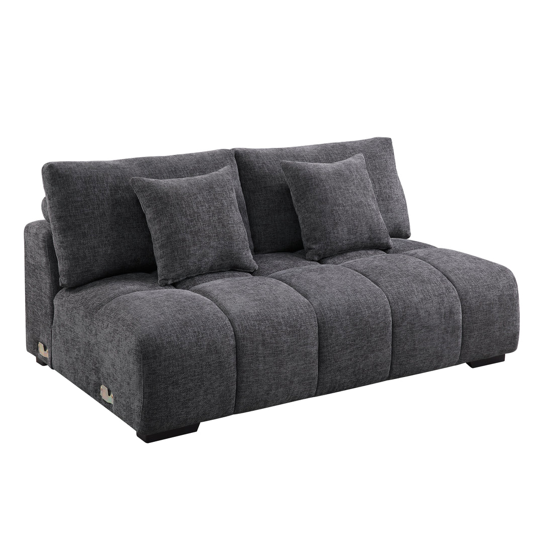 Chosen - Sectional Sofa With Toss Pillows With 2 Chaises - Gray