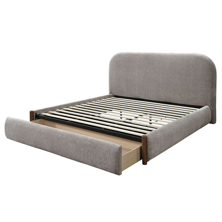 Orane - Full Bed With Storage - Gray Fabric