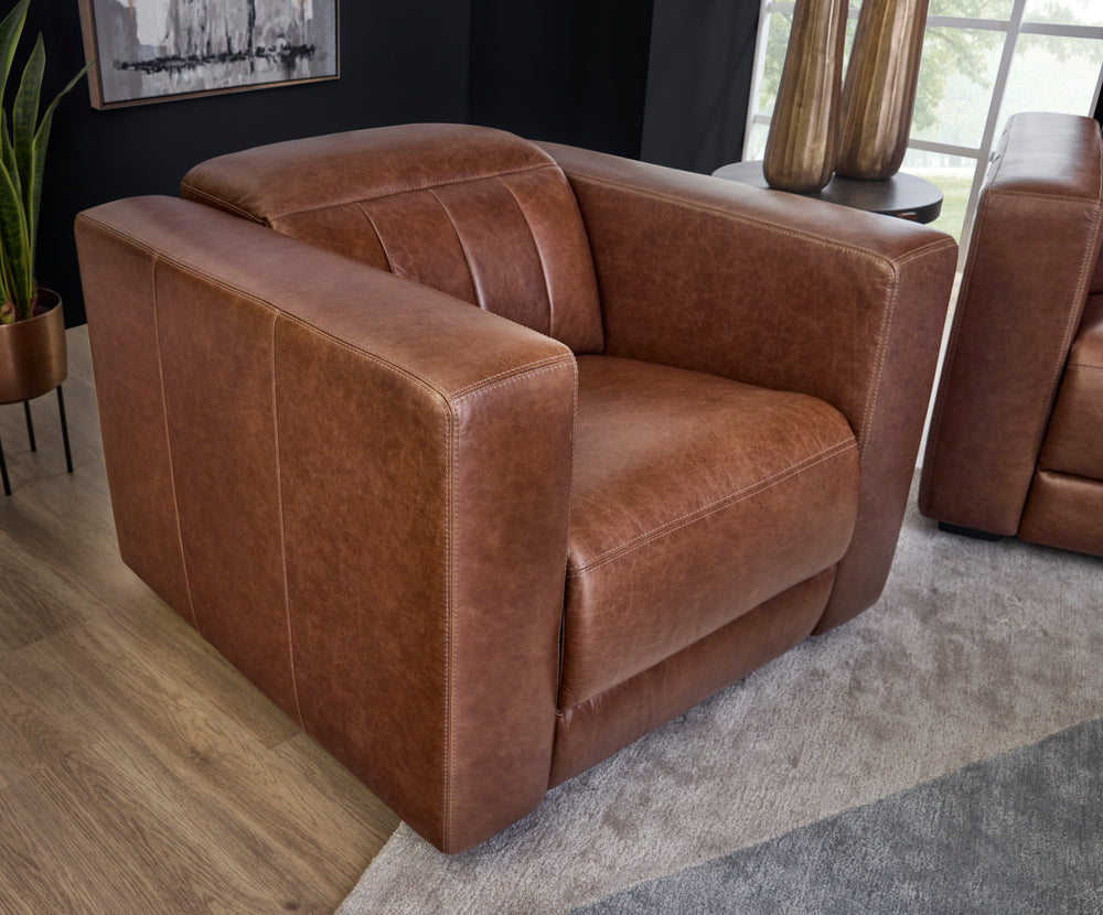 Austin Power Recliner With Power Headrest Chestnut