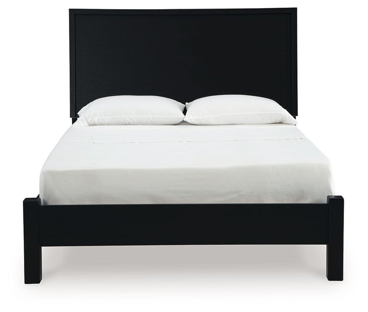 Danziar - Queen Panel Bed With Low Footboard - Black by Ashley Furniture product image