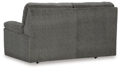 Bindura Glider Loveseat - Dark Gray Stationary Loveseat modern furniture Contempo Furniture