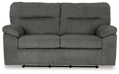 Bindura Glider Loveseat - Dark Gray Stationary Loveseat modern furniture Contempo Furniture