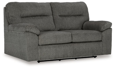 Bindura Glider Loveseat - Dark Gray Stationary Loveseat modern furniture Contempo Furniture