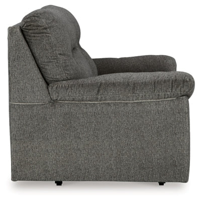 Bindura Glider Loveseat - Dark Gray Stationary Loveseat modern furniture Contempo Furniture