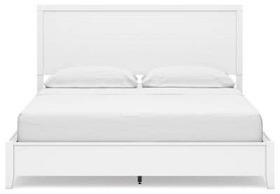 Binterglen California King Panel Bed - White Panel Bed modern furniture Contempo Furniture