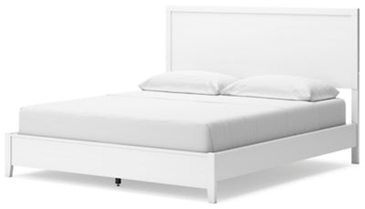 Binterglen California King Panel Bed - White Panel Bed modern furniture Contempo Furniture