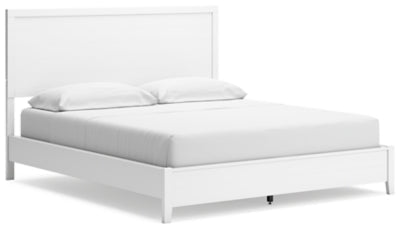 Binterglen California King Panel Bed - White Panel Bed modern furniture Contempo Furniture