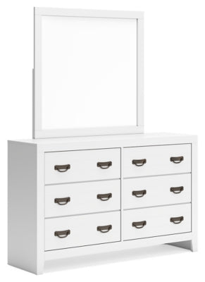 Binterglen Dresser and Mirror - White Dresser &amp; Mirror modern furniture Contempo Furniture