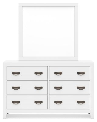Binterglen Dresser and Mirror - White Dresser &amp; Mirror modern furniture Contempo Furniture