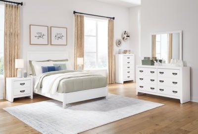 Binterglen Full Panel Bed - White Panel Bed modern furniture Contempo Furniture
