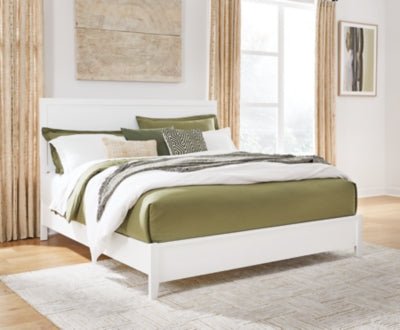 Binterglen King Panel Bed - White Panel Bed modern furniture Contempo Furniture