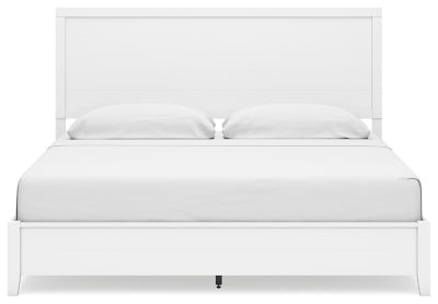 Binterglen King Panel Bed - White Panel Bed modern furniture Contempo Furniture