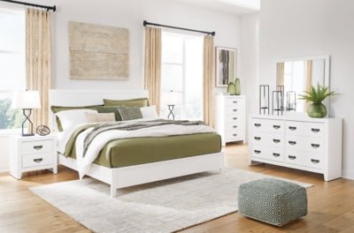 Binterglen Queen Panel Bed - White Panel Bed modern furniture Contempo Furniture
